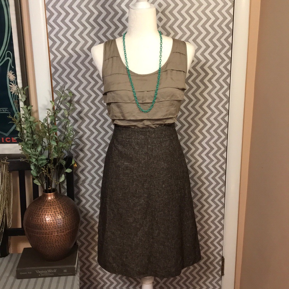 Ann Taylor, Cotton/Wool Blend Pencil Skirt, 6